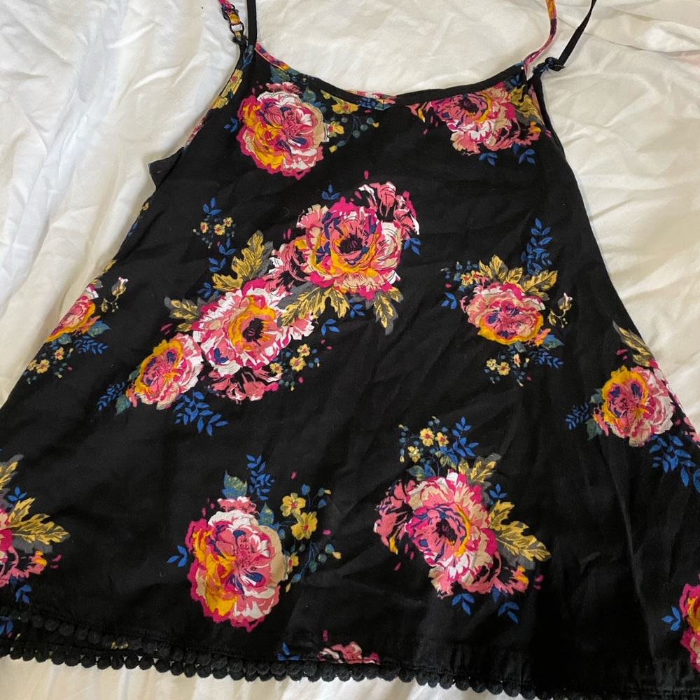 black floral top
